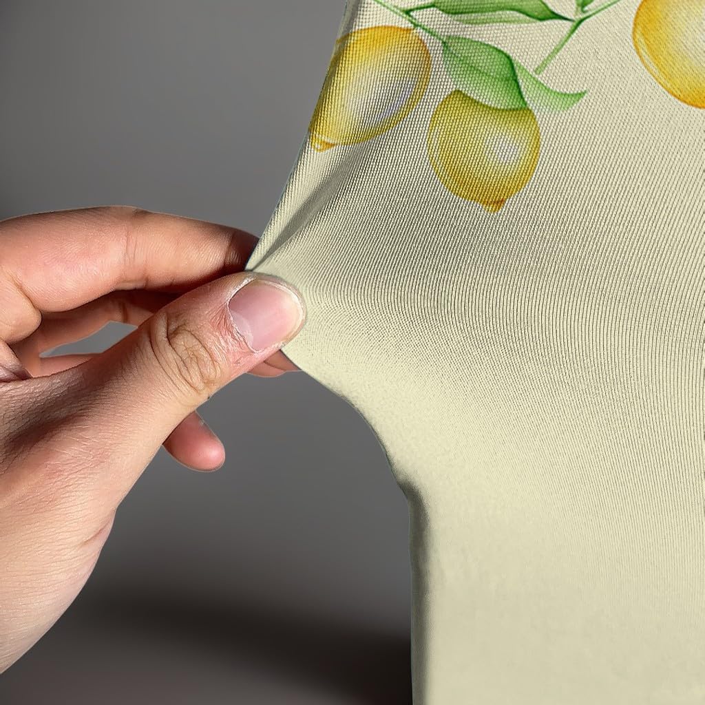 Positano Lemons Yellow Arched Stretchy Fabric Covers for Parties Arch Backdrop Stand Cover Porcelain Party Decor Props(2.5x6ft)
