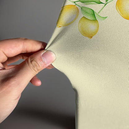 Positano Lemons Yellow Arched Stretchy Fabric Covers for Parties Arch Backdrop Stand Cover Porcelain Party Decor Props(2.5x6ft)