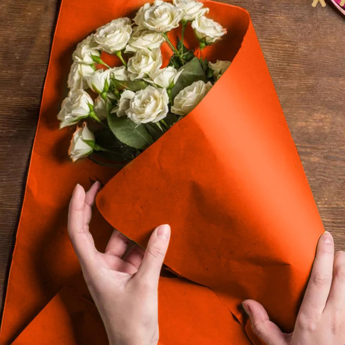 Orange Tissue Paper for Gift Bags - 30 Sheets of Orange Wrapping Tissue Paper Bulk Packaging Paper for Weddings Birthday DIY Project Christmas Halloween Thanksgiving Gift Wrapping Crafts Decor