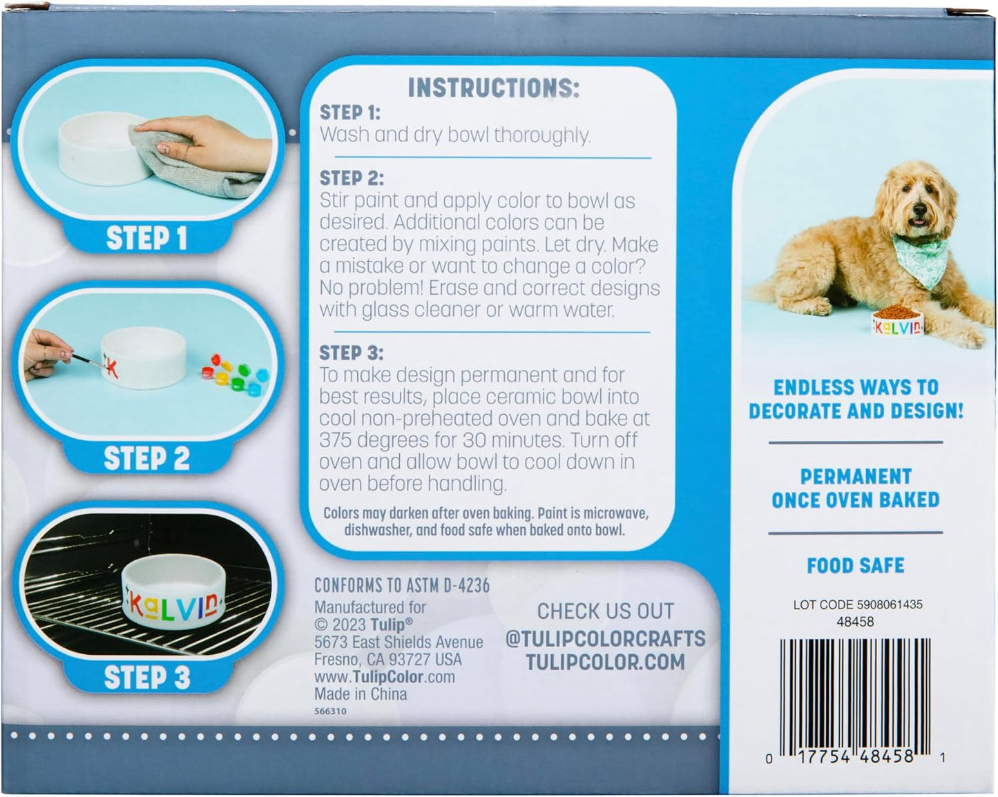 Painted by Me Ceramic Painting Kit - Pet Bowl