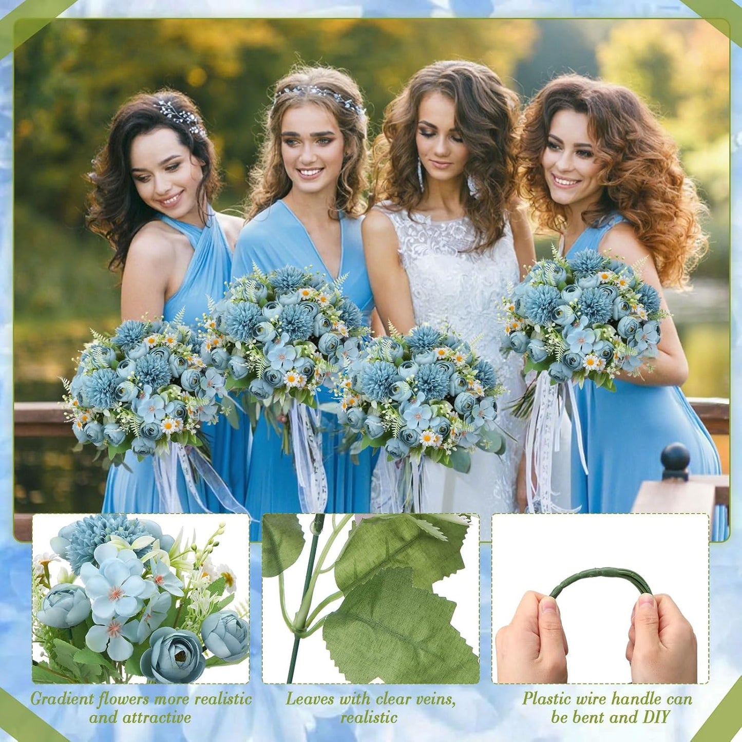 Peonies Artificial Flowers Faux Roses Silk Flowers Hydrangea Artificial Bouquet for Wedding Table Centerpiece Floral Vase Home Office Bridal Decor(Light Yellow,12 Bundles)