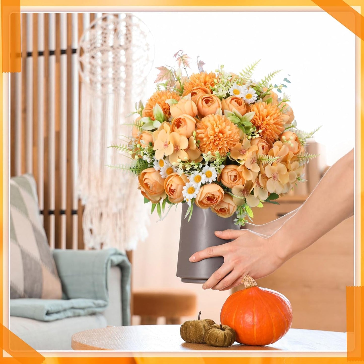 Peonies Artificial Flowers Faux Roses Silk Flowers Hydrangea Artificial Bouquet for Wedding Table Centerpiece Floral Vase Home Office Bridal Decor(Light Yellow,12 Bundles)
