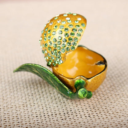 New Enamel Jewelry Boxes, handicrafts for Sale, Gifts, Lemon Tabletop Ornaments, Home Decor Storage(Yellow,7x4.5cm)