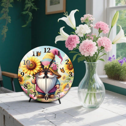 Lemon Wall Clocks Battery Operated, 12" Round Clock | Non Ticking Decorative Clock, Ocean Pattern Glass Design for Living Room, Kitchen, Bedroom & Bathroom Decor