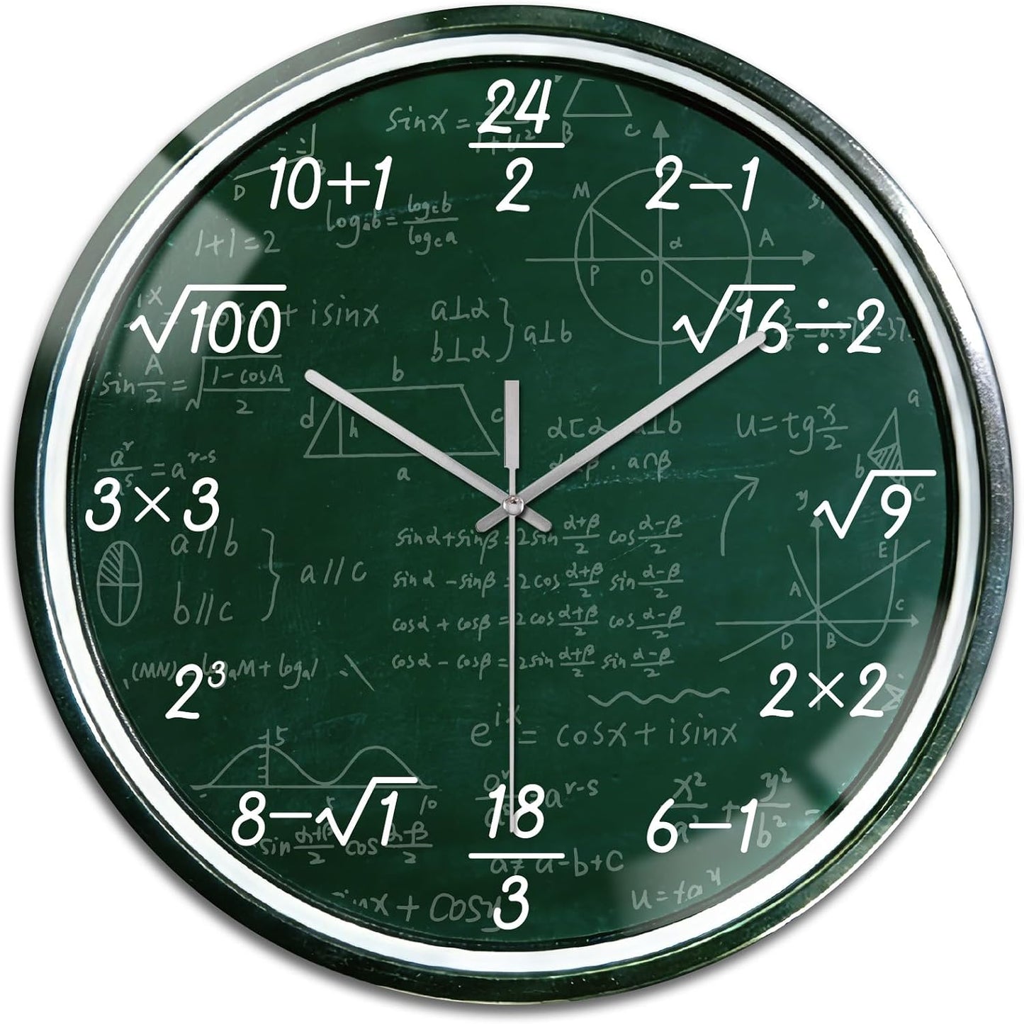 Lemon Wall Clocks Battery Operated, 12" Round Clock | Non Ticking Decorative Clock, Ocean Pattern Glass Design for Living Room, Kitchen, Bedroom & Bathroom Decor