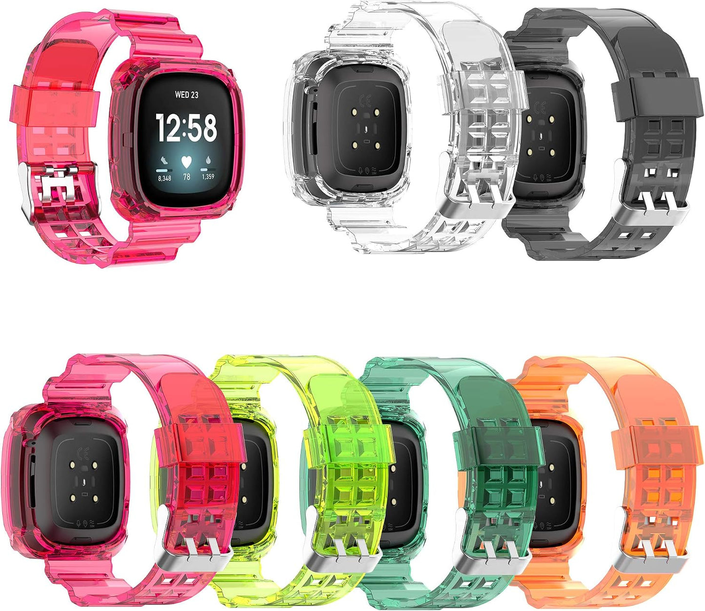Compatible with Fitbit Sense/Fitbit Versa 3 Watch Bands for Women Men,Classic Replacement Soft Sport Case Band Accessories for Fitbit Sense/Fitbit Versa 3 Smart Watch Wristbands (Yellow)