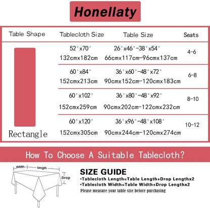Honellaty Summer Tablecloth for Rectangle Tables, Lemon Print Table Cloth, Spill-Proof Wrinkle Free Polyester Table Cover for Dining, Kitchen, Daily Use, 52x70 Inch