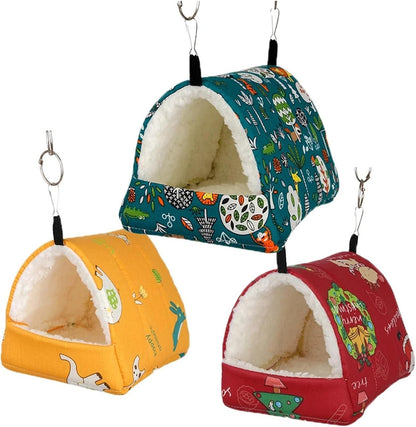 Cotton Small Pet Nest - Warm Sleeping Bag for Hamsters Hedgehogs Parrots(Yellow,S)