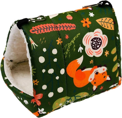 Cotton Small Pet Nest - Warm Sleeping Bag for Hamsters Hedgehogs Parrots(Yellow,S)