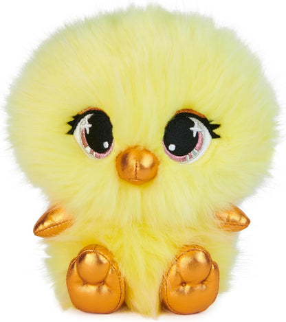 P.Lushes Designer Fashion Pets Gia Fluffertin Premium Chick Stuffed Animal, Yellow, 6”