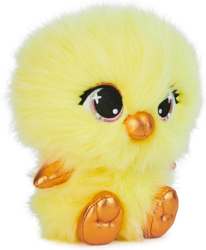 P.Lushes Designer Fashion Pets Gia Fluffertin Premium Chick Stuffed Animal, Yellow, 6”