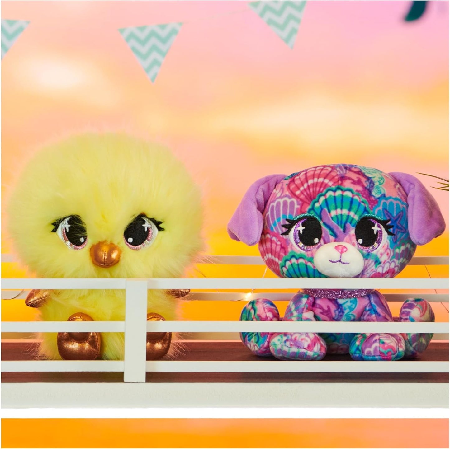 P.Lushes Designer Fashion Pets Gia Fluffertin Premium Chick Stuffed Animal, Yellow, 6”