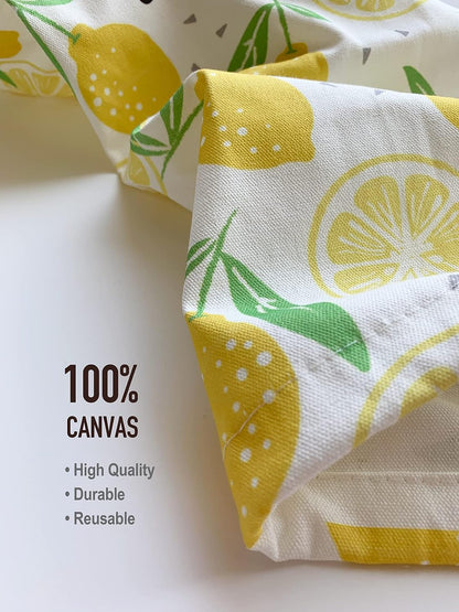 Lemon Grocery Bags Holder,Sunshine Plastic Bags Storage Organizer,Cute Yellow Lemon Kitchen Décor