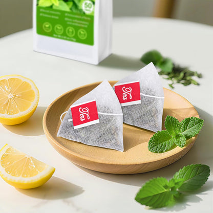 Lemon Balm Tea Bags, Pure & Natural Dried Lemon Balm, Herbal Tea Bags with Caffeine Free, Premium Lemon Balm Leaf for Calming and Digestion Support (1 Pack/50 Bags)