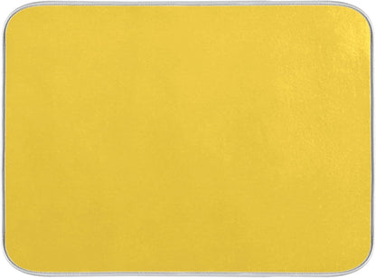 Dish Drying Mat for Kitchen Counter Absorbent Microfiber Dry Dishes Mats Drainer Counter Mat Yellow Drying Dish Pad 16 x 18 Inch for Countertops Decor