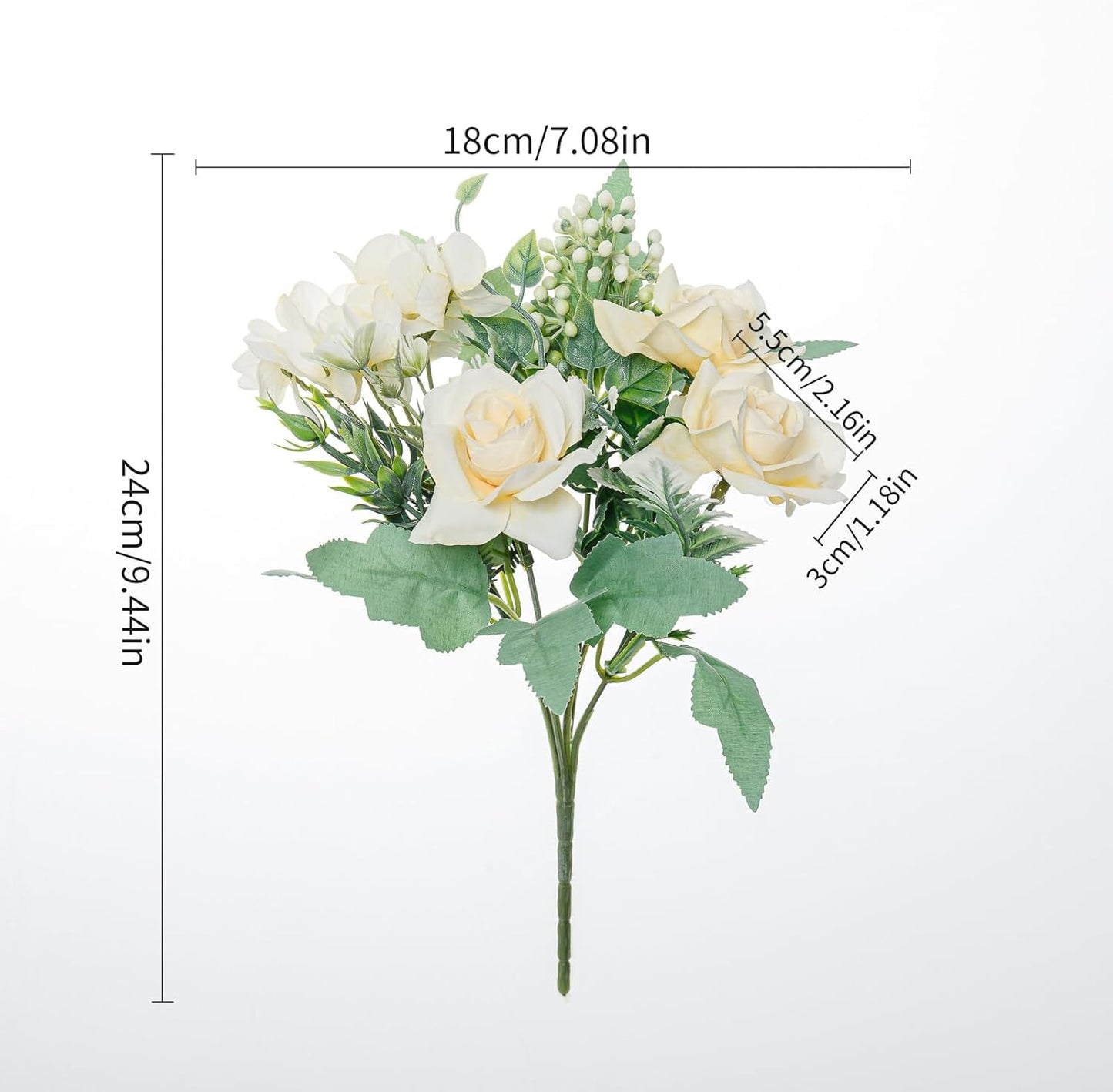 Artificial Flowers Fake Peony Silk Mini Plastic Bridal Flowers for DIY Wedding Bouquets Home Decorations 4 Packs(Light Yellow)