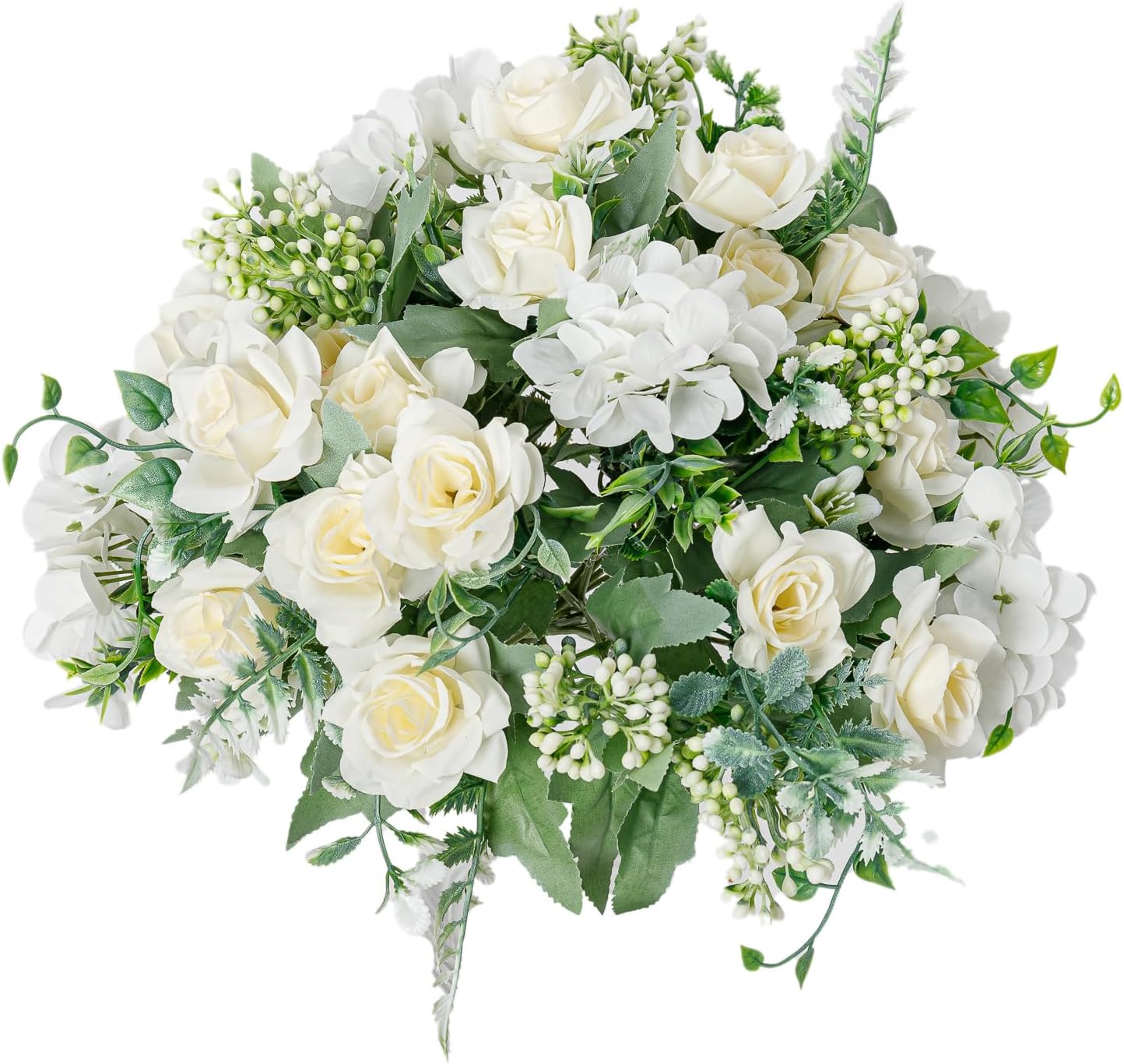 Artificial Flowers Fake Peony Silk Mini Plastic Bridal Flowers for DIY Wedding Bouquets Home Decorations 4 Packs(Light Yellow)