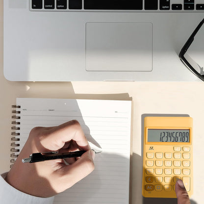Standard Function Calculator, 12 Digits, Small Calculator, Orange