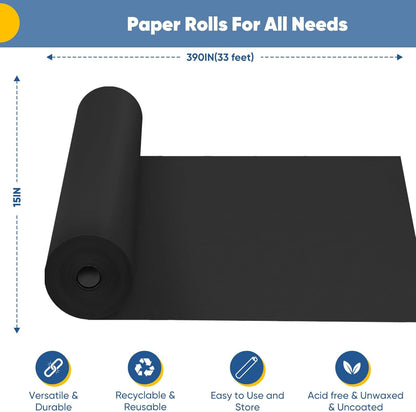 Yellow Wrapping Paper Craft Kraft Paper Roll 15"x450",Bulletin Board Paper | Arts & Crafts, Gift Wrapping Bouquet Flower Packing Painting Drawing Paint Easel Poster Chart Decorative Paper, Art Supplies