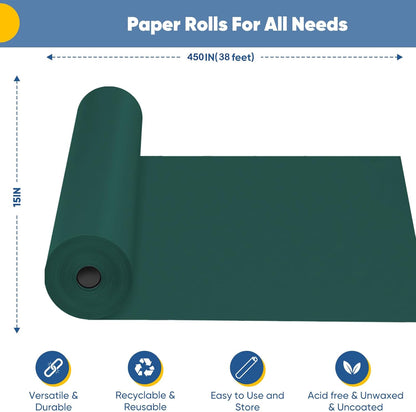 Yellow Wrapping Paper Craft Kraft Paper Roll 15"x450",Bulletin Board Paper | Arts & Crafts, Gift Wrapping Bouquet Flower Packing Painting Drawing Paint Easel Poster Chart Decorative Paper, Art Supplies