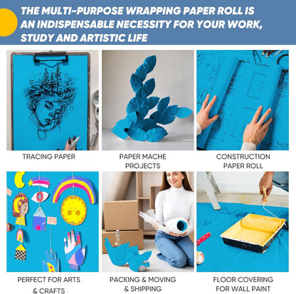 Yellow Wrapping Paper Craft Kraft Paper Roll 15"x450",Bulletin Board Paper | Arts & Crafts, Gift Wrapping Bouquet Flower Packing Painting Drawing Paint Easel Poster Chart Decorative Paper, Art Supplies
