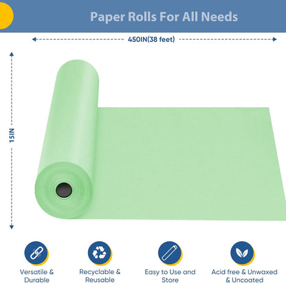 Yellow Wrapping Paper Craft Kraft Paper Roll 15"x450",Bulletin Board Paper | Arts & Crafts, Gift Wrapping Bouquet Flower Packing Painting Drawing Paint Easel Poster Chart Decorative Paper, Art Supplies