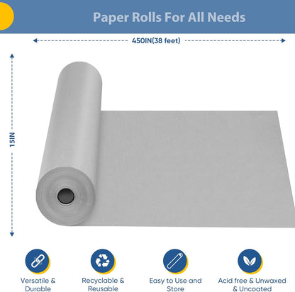 Yellow Wrapping Paper Craft Kraft Paper Roll 15"x450",Bulletin Board Paper | Arts & Crafts, Gift Wrapping Bouquet Flower Packing Painting Drawing Paint Easel Poster Chart Decorative Paper, Art Supplies