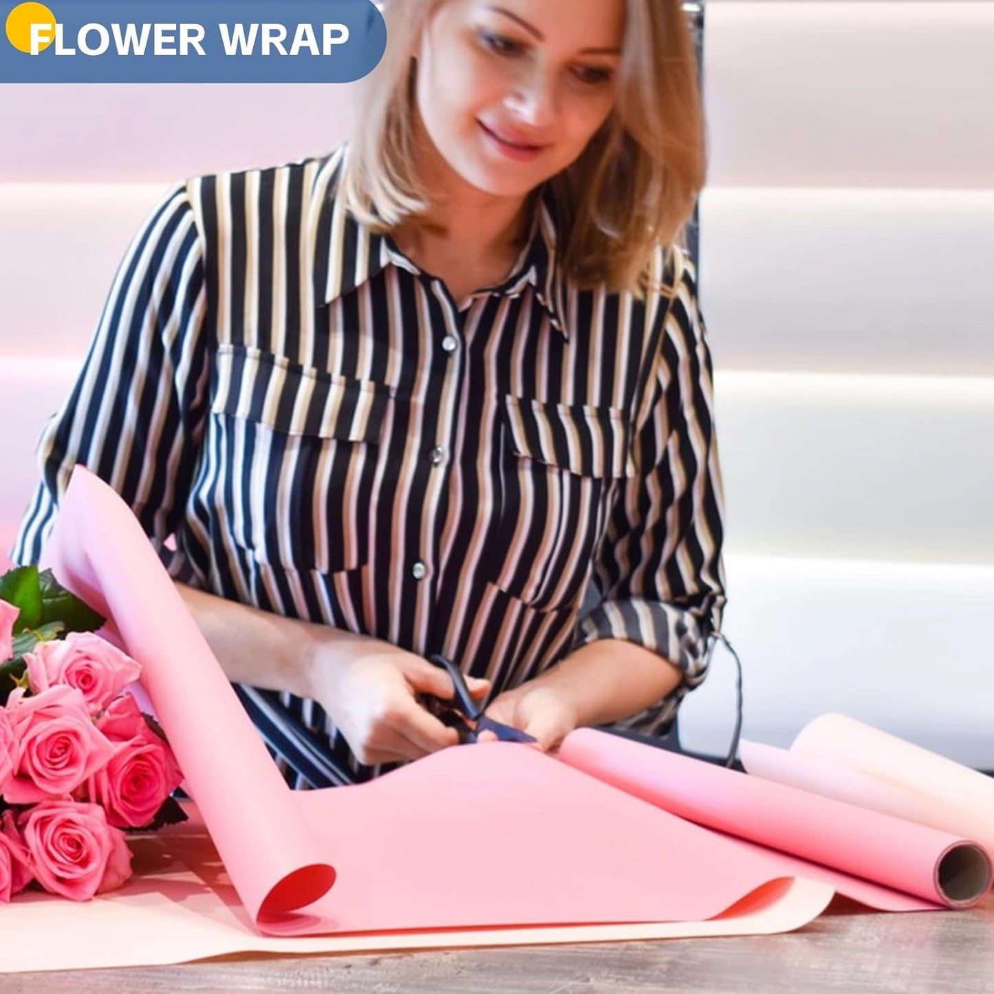 Yellow Wrapping Paper Craft Kraft Paper Roll 15"x450",Bulletin Board Paper | Arts & Crafts, Gift Wrapping Bouquet Flower Packing Painting Drawing Paint Easel Poster Chart Decorative Paper, Art Supplies