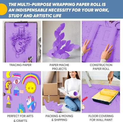 Yellow Wrapping Paper Craft Kraft Paper Roll 15"x450",Bulletin Board Paper | Arts & Crafts, Gift Wrapping Bouquet Flower Packing Painting Drawing Paint Easel Poster Chart Decorative Paper, Art Supplies