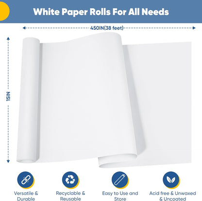 Yellow Wrapping Paper Craft Kraft Paper Roll 15"x450",Bulletin Board Paper | Arts & Crafts, Gift Wrapping Bouquet Flower Packing Painting Drawing Paint Easel Poster Chart Decorative Paper, Art Supplies