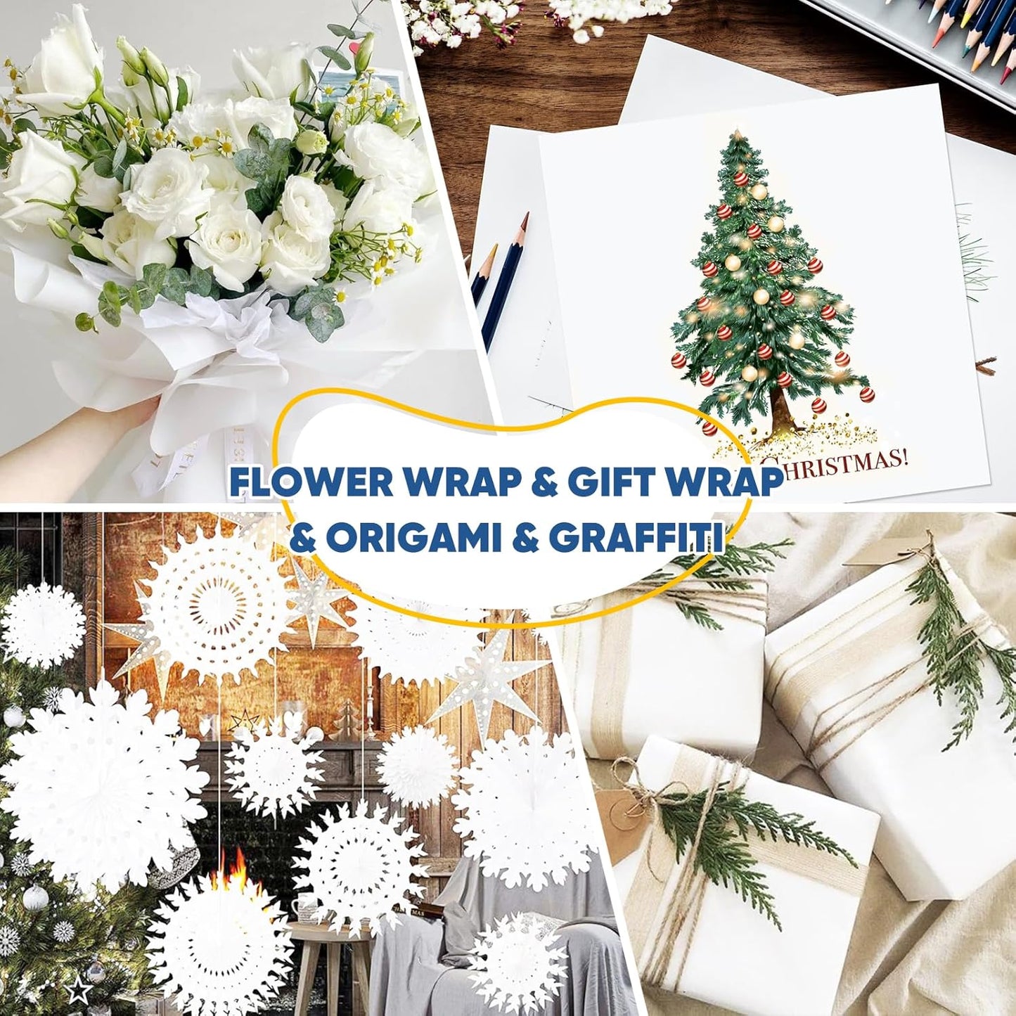 Yellow Wrapping Paper Craft Kraft Paper Roll 15"x450",Bulletin Board Paper | Arts & Crafts, Gift Wrapping Bouquet Flower Packing Painting Drawing Paint Easel Poster Chart Decorative Paper, Art Supplies