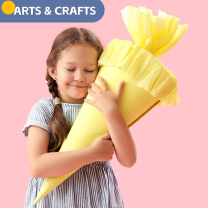 Yellow Wrapping Paper Craft Kraft Paper Roll 15"x450",Bulletin Board Paper | Arts & Crafts, Gift Wrapping Bouquet Flower Packing Painting Drawing Paint Easel Poster Chart Decorative Paper, Art Supplies