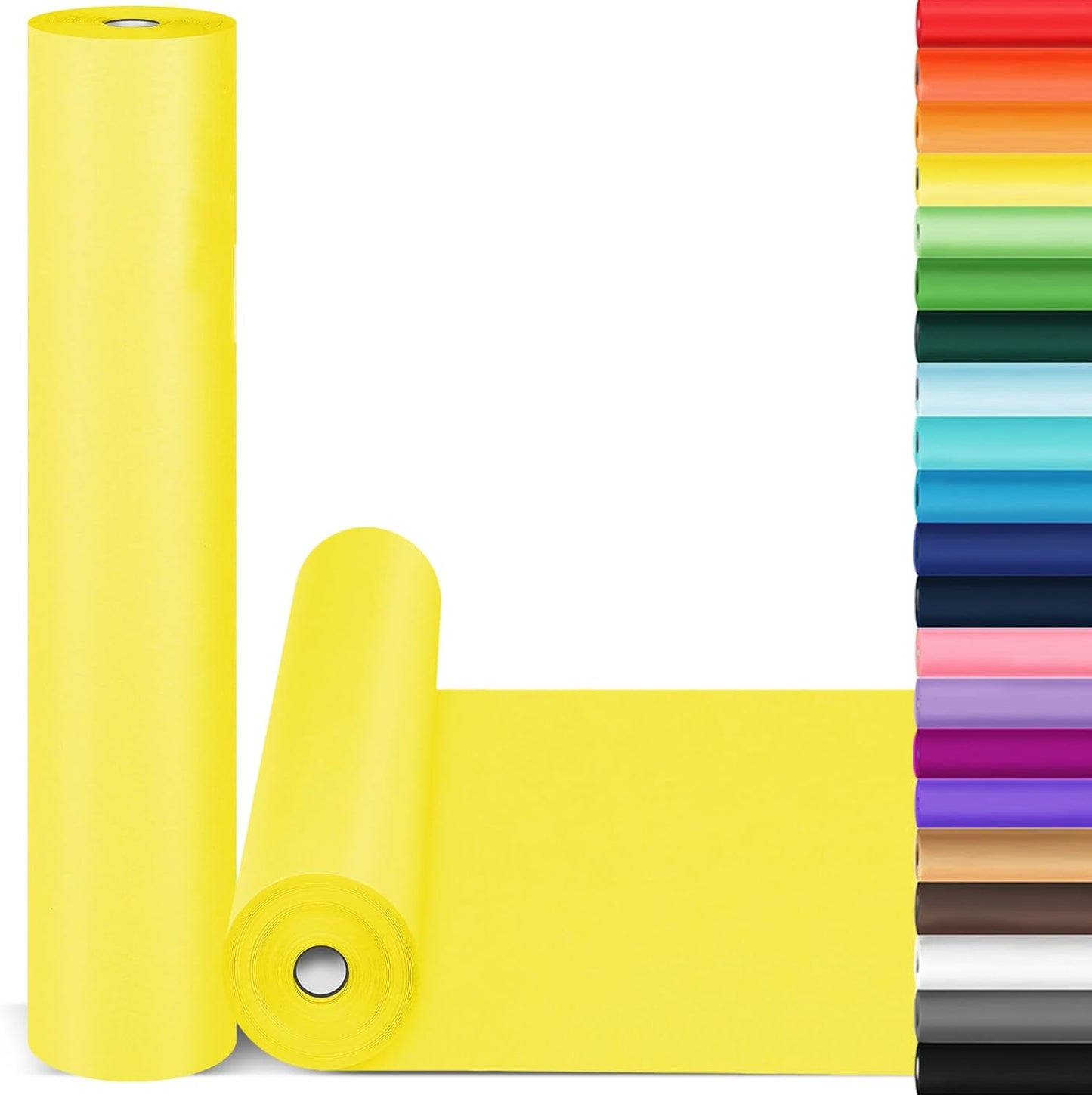 Yellow Wrapping Paper Craft Kraft Paper Roll 15"x450",Bulletin Board Paper | Arts & Crafts, Gift Wrapping Bouquet Flower Packing Painting Drawing Paint Easel Poster Chart Decorative Paper, Art Supplies