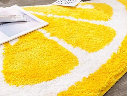 Lemon Cartoon Rug Carpet Water Absorption Non-Slip Kid's Bedroom Bathroom Door Mat Home Decor(Lemon)