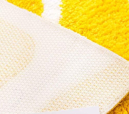 Lemon Cartoon Rug Carpet Water Absorption Non-Slip Kid's Bedroom Bathroom Door Mat Home Decor(Lemon)