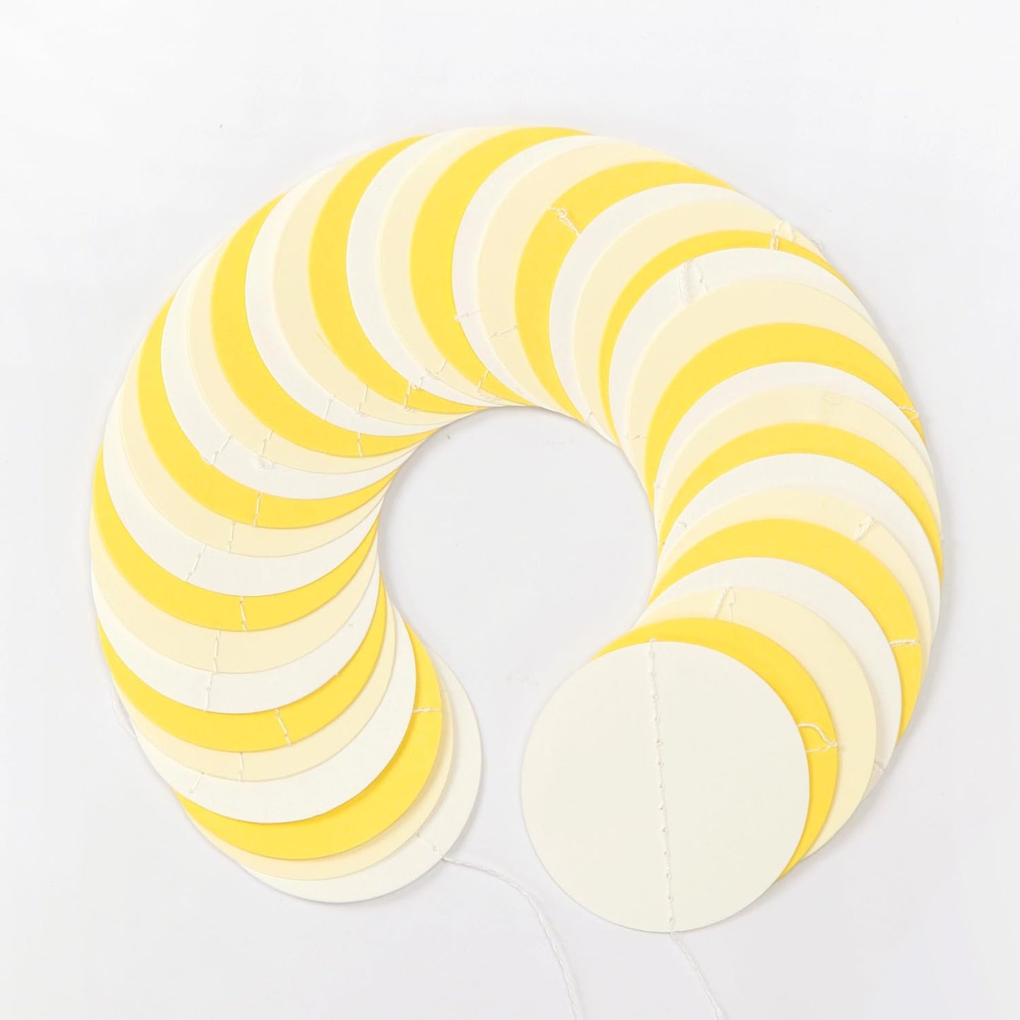 Yellow-White Women-Birthday Party-Decorations Garland Streamers - 52Ft Lemon Baby Shower Graduation Hanging Banner,Sunflower Classroom Pastel Backdrop Decor