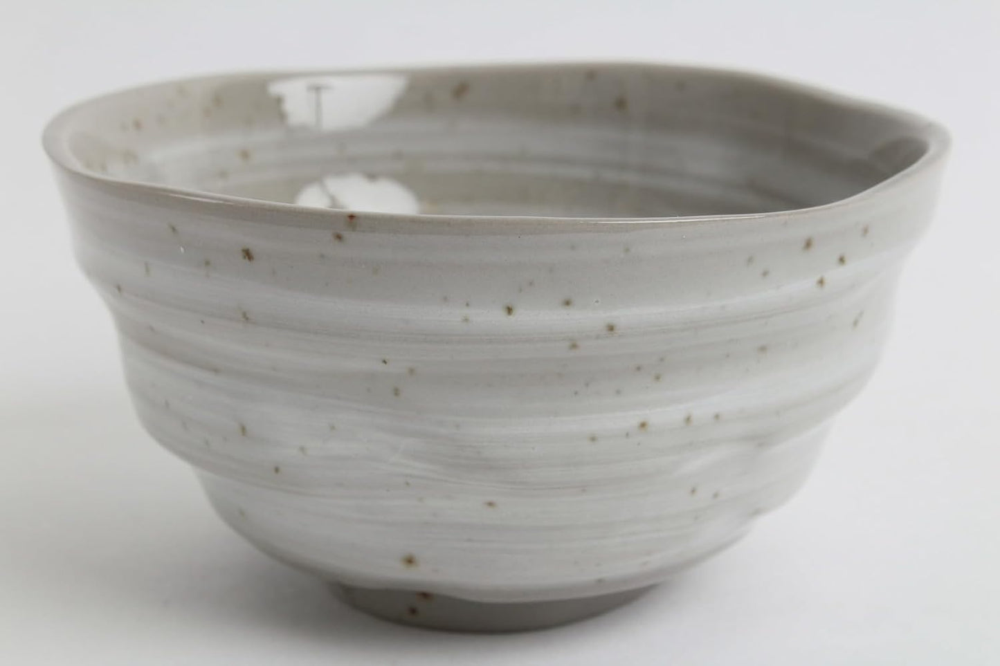 Mino ware Japanese Pottery Rice Bowl Peaceful Time Series w/Kanji Poem Gray made in Japan (Japan Import) KSC101 (Jizo Statue)