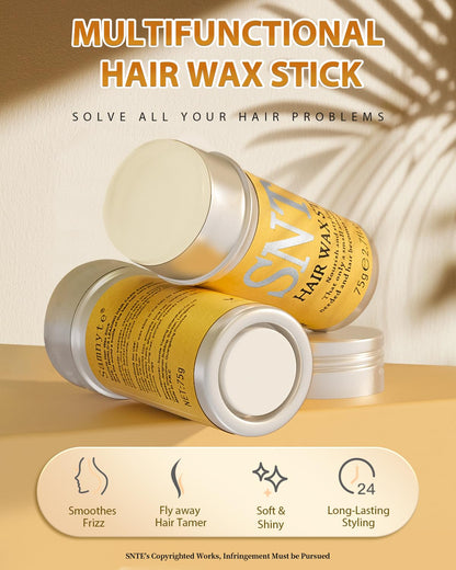 Samnyte Hair Wax Stick, Gel Tamer for Flyaways, Nourishing Slick Stick Pomade for Women & Kids, Slick Back & Styling Cream, Hair Styling Accessories for Teen Girls Gifts, 2.7 Fl Oz | Nourishing