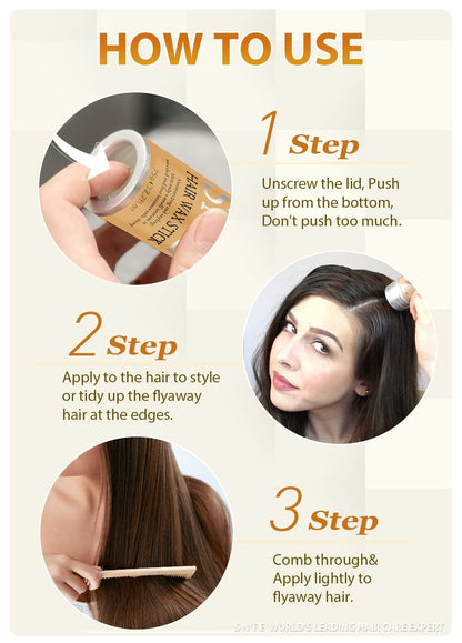 Samnyte Hair Wax Stick, Gel Tamer for Flyaways, Nourishing Slick Stick Pomade for Women & Kids, Slick Back & Styling Cream, Hair Styling Accessories for Teen Girls Gifts, 2.7 Fl Oz | Nourishing