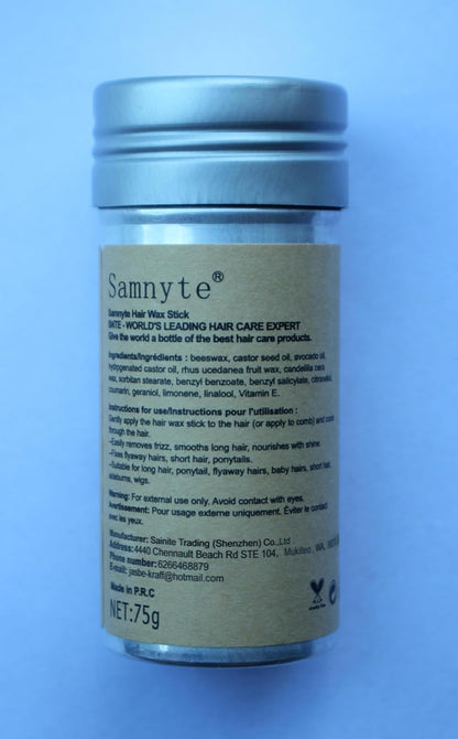 Samnyte Hair Wax Stick, Gel Tamer for Flyaways, Nourishing Slick Stick Pomade for Women & Kids, Slick Back & Styling Cream, Hair Styling Accessories for Teen Girls Gifts, 2.7 Fl Oz | Nourishing