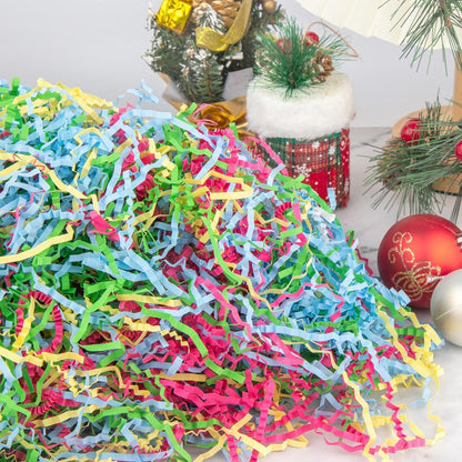 1/2 LB Crinkle Cut Paper Shredded Filler Paper for Gift Baskets Gift Box Confetti Paper Shreds Decoration Stuffing for Birthday, Weddings, Anniversaries, Christmas Wrapping Yellow