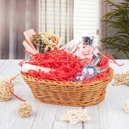 1/2 LB Crinkle Cut Paper Shredded Filler Paper for Gift Baskets Gift Box Confetti Paper Shreds Decoration Stuffing for Birthday, Weddings, Anniversaries, Christmas Wrapping Yellow