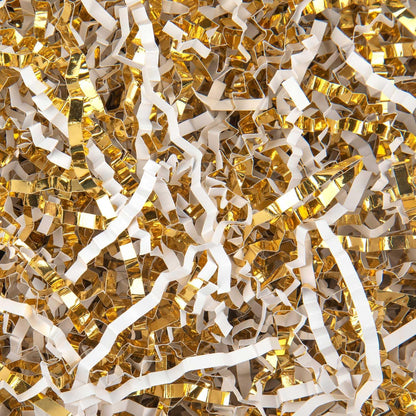 1/2 LB Crinkle Cut Paper Shredded Filler Paper for Gift Baskets Gift Box Confetti Paper Shreds Decoration Stuffing for Birthday, Weddings, Anniversaries, Christmas Wrapping Yellow