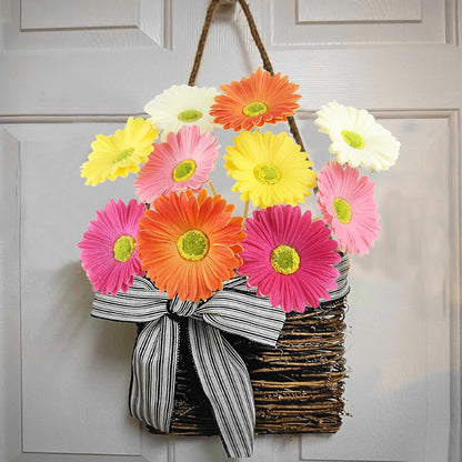 10 Pcs Artificial Gerbera Daisies Flowers Artificial Daisy Bouquet Fake Daisy Stems Faux Flowers Bulk Artificial Flowers Wildflowers Silk Flowers for Wedding Bridal Bouquet Party Home Kitchen