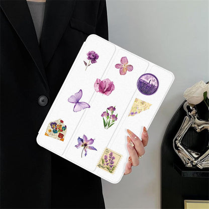 50pcs Transparent Yellow Flower Stickers for Scrapbooking Water Bottles Laptop Journaling,Cartoon Floral Sticker for Teens Planners,Cards,Gifts,Crafts,Art Projects,Glass Potion Bottles(Flower-C)