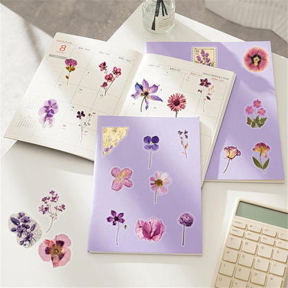 50pcs Transparent Yellow Flower Stickers for Scrapbooking Water Bottles Laptop Journaling,Cartoon Floral Sticker for Teens Planners,Cards,Gifts,Crafts,Art Projects,Glass Potion Bottles(Flower-C)