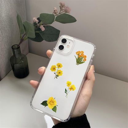 50pcs Transparent Yellow Flower Stickers for Scrapbooking Water Bottles Laptop Journaling,Cartoon Floral Sticker for Teens Planners,Cards,Gifts,Crafts,Art Projects,Glass Potion Bottles(Flower-C)