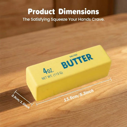 Butter Squishy 2 Pack Slow Rising Squeeze Toys, Yellow Stress Relief Fidget | Slow Rebound Butter Sensory Fidget Toy, Party Favors Birthday Gifts, Adults Office Desk Toys, 2Pcs Butters Stick