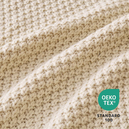 Gold Yellow Throw Blanket 50x60 Inches for Couch Bed | Soft Cozy Lightweight Moss Stitch Knit, Warm and Breathable, Decorative and Reversible Textured Knit Throw
