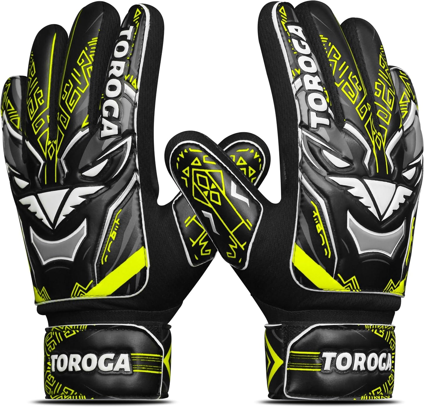 Goalkeeper Gloves for Kids & Youth – Soccer Goalie Gloves, Strong Latex Grip, Double Wrist Support & Breathable Mesh – Boys Football Gloves